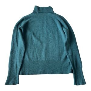 Paul Stuart Women's Pullover Sweater Turtleneck 100% Cashmere Blue Size S